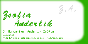 zsofia anderlik business card